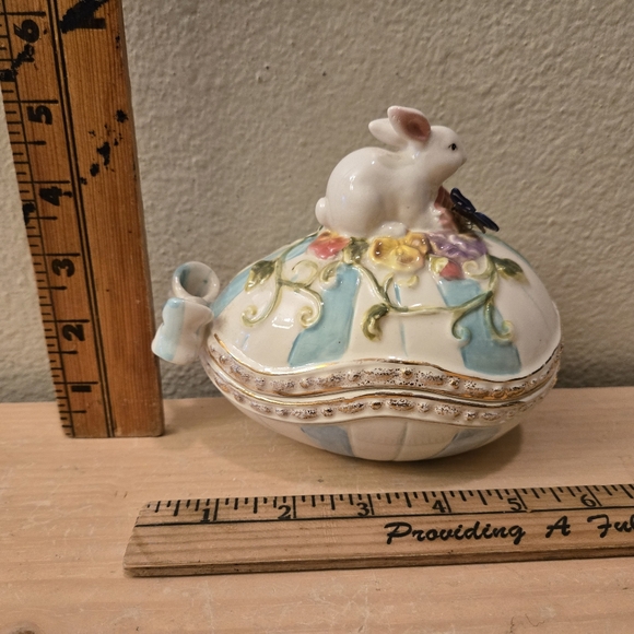 Vintage Rabbit Egg Easter Candy Dish - Picture 6 of 8